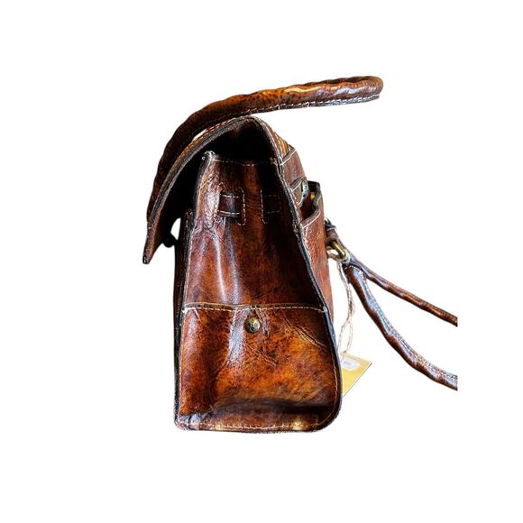 Patricia Nash tooled leather Vienna satchel in Tuscan finish 100% leather - Picture 2 of 13